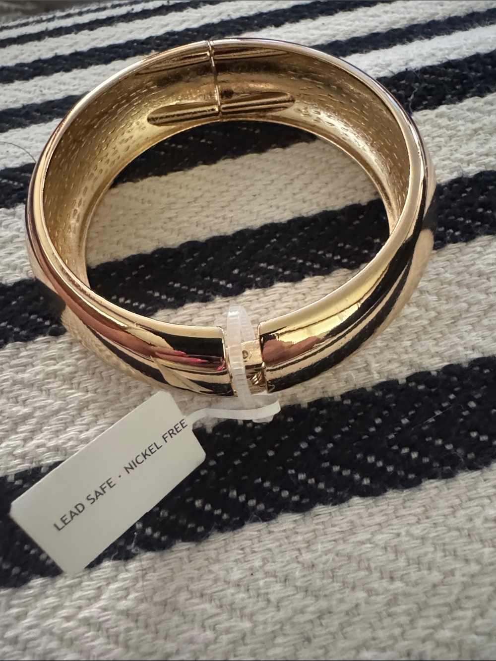 Lane Bryant Gold Tone Hinged Bangle Bracelet